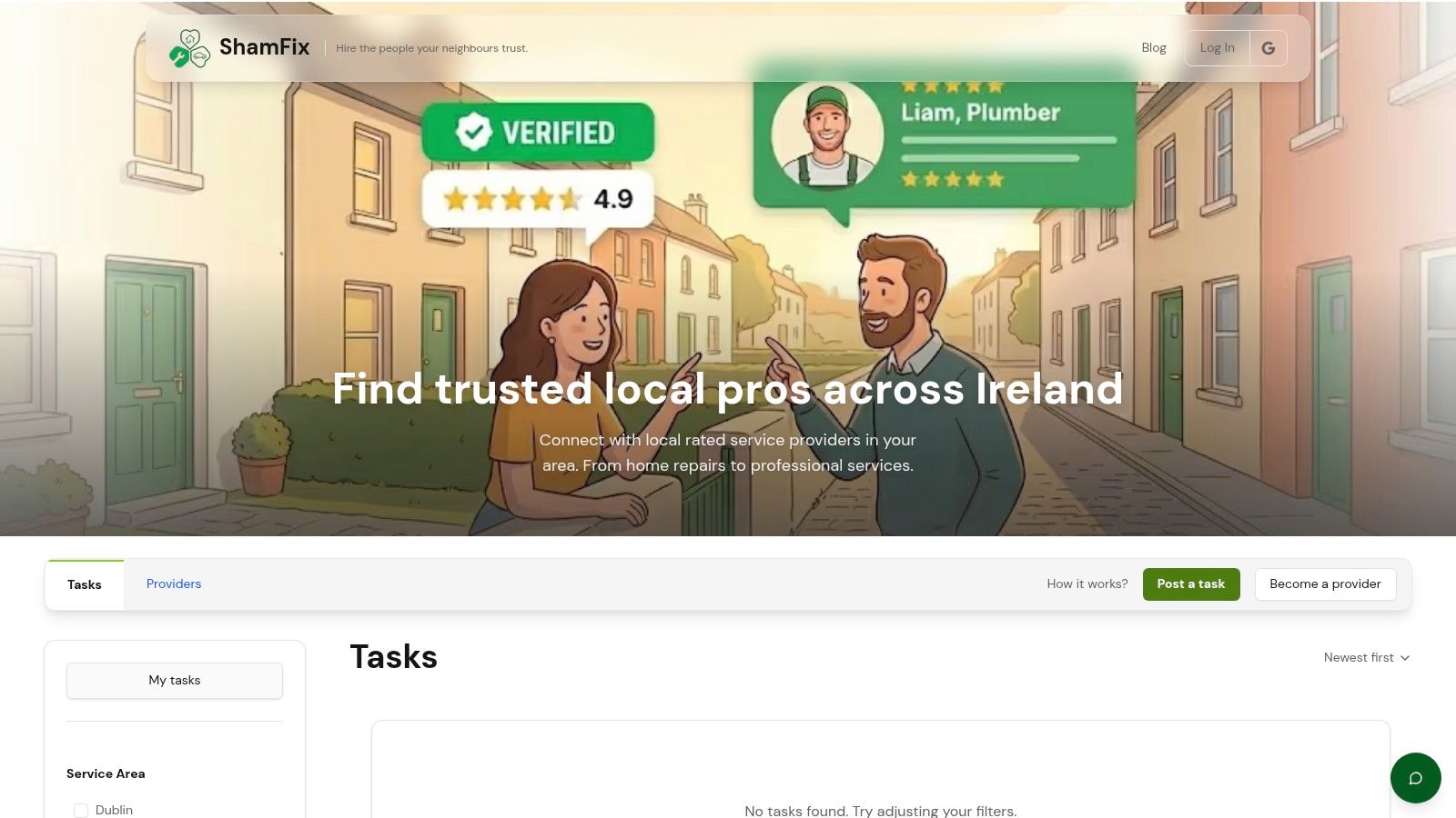 Screenshot from https://shamfix.ie